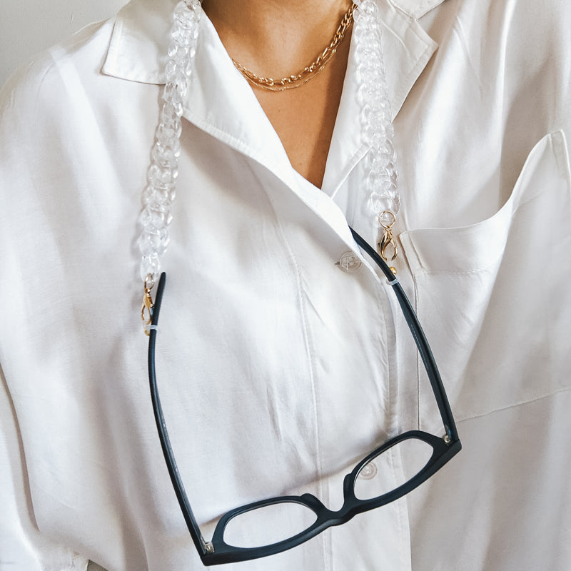 The Chunky Crystal Convertible Eyewear/Mask Chain
