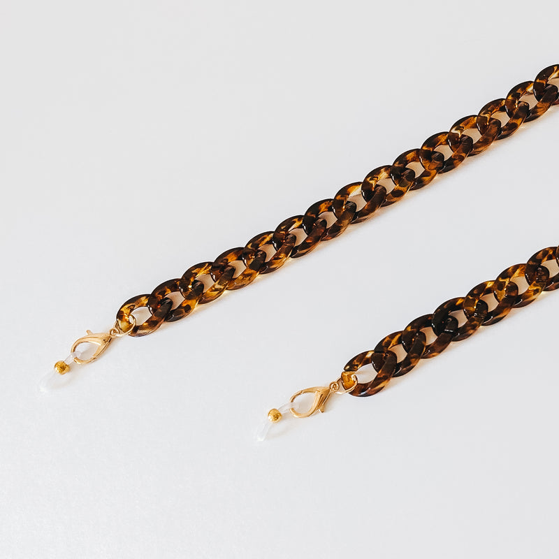 The Chunky Tortoise Convertible Eyewear/Mask Chain