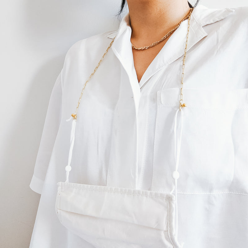 The Paperclip Antique Gold Convertible Eyewear/Mask Chain