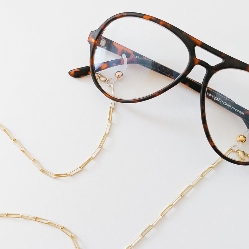 The Paperclip Antique Gold Convertible Eyewear/Mask Chain