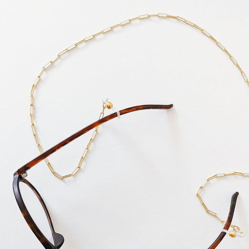 The Paperclip Antique Gold Convertible Eyewear/Mask Chain